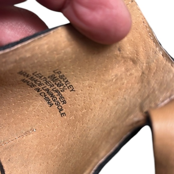 Lucky Brand Baxley Bootie Sandal Black Suede with Heel Size 8 - Picture 6 of 8